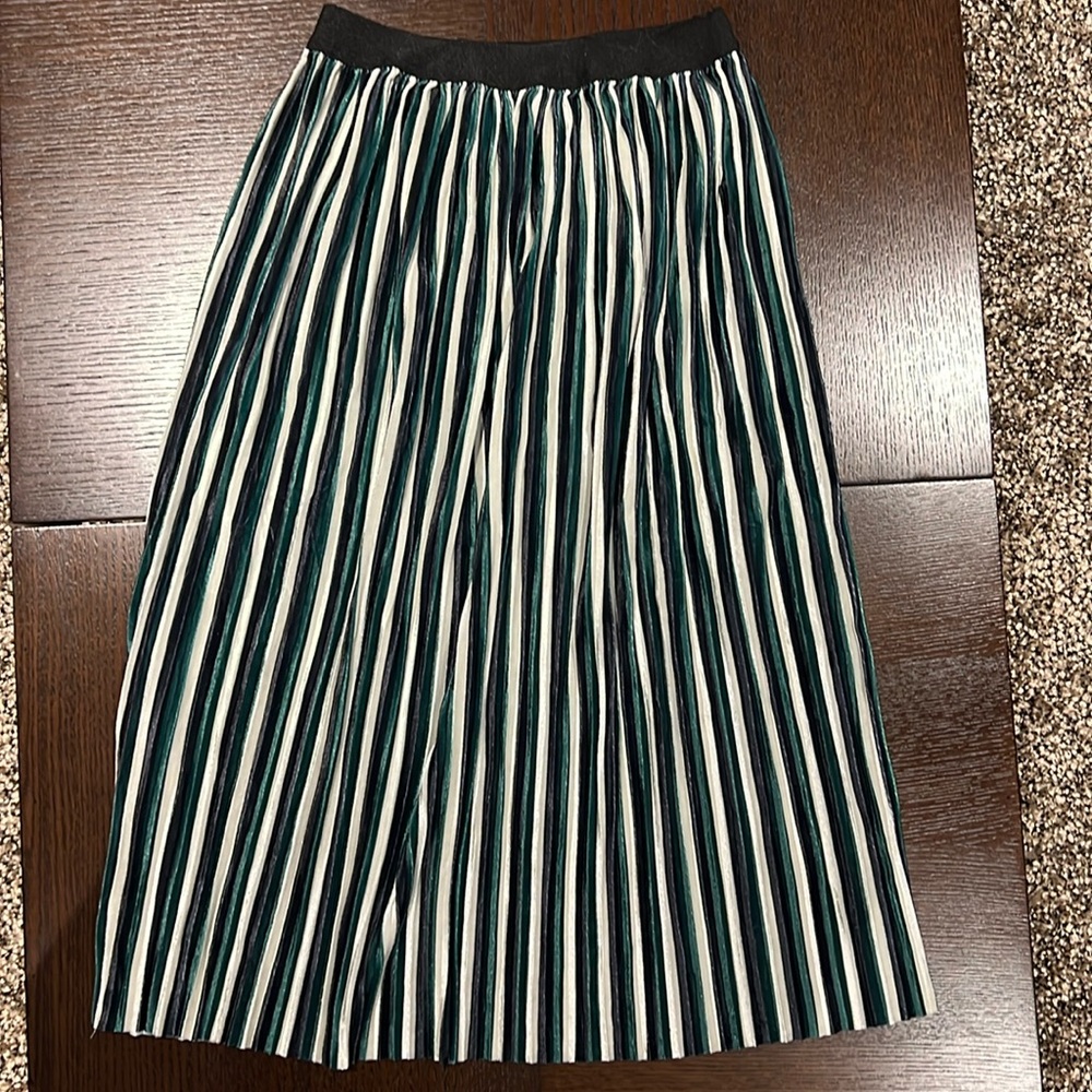 Velvet Pleated Skirt